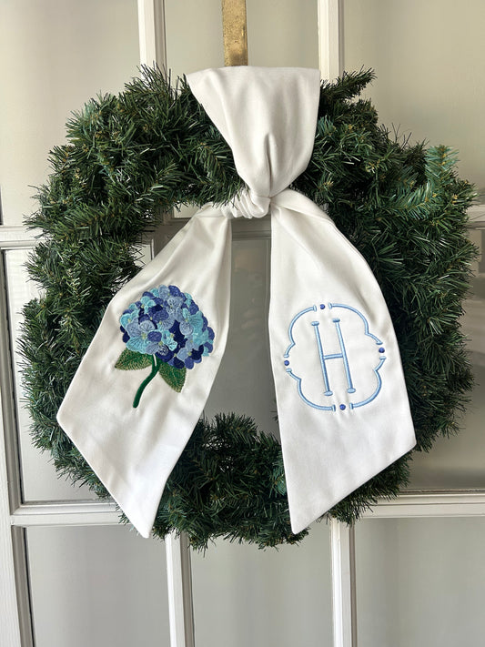 Hydrangea Wreath Sash