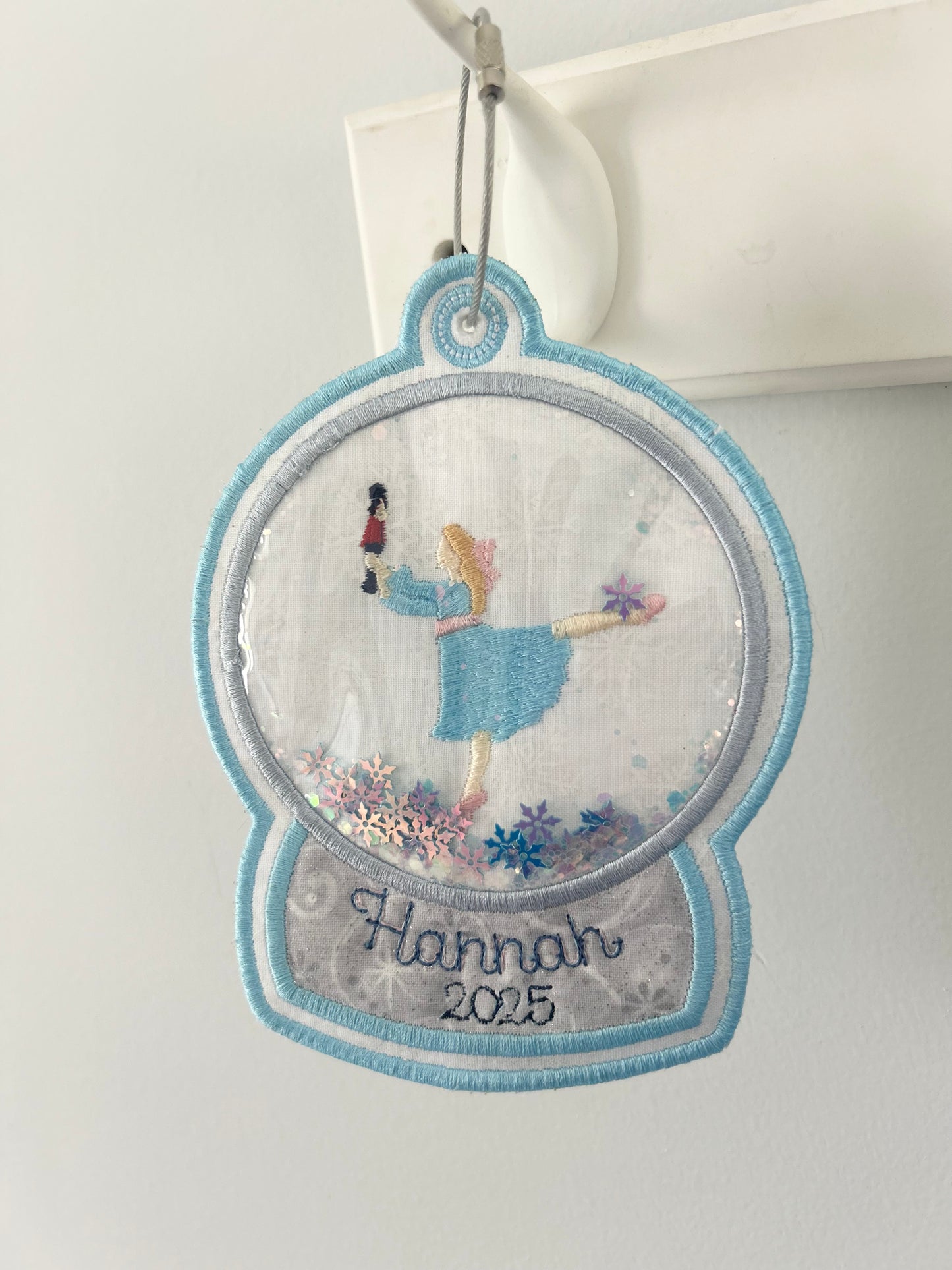 Nutcracker Snow Globe Bag Tag