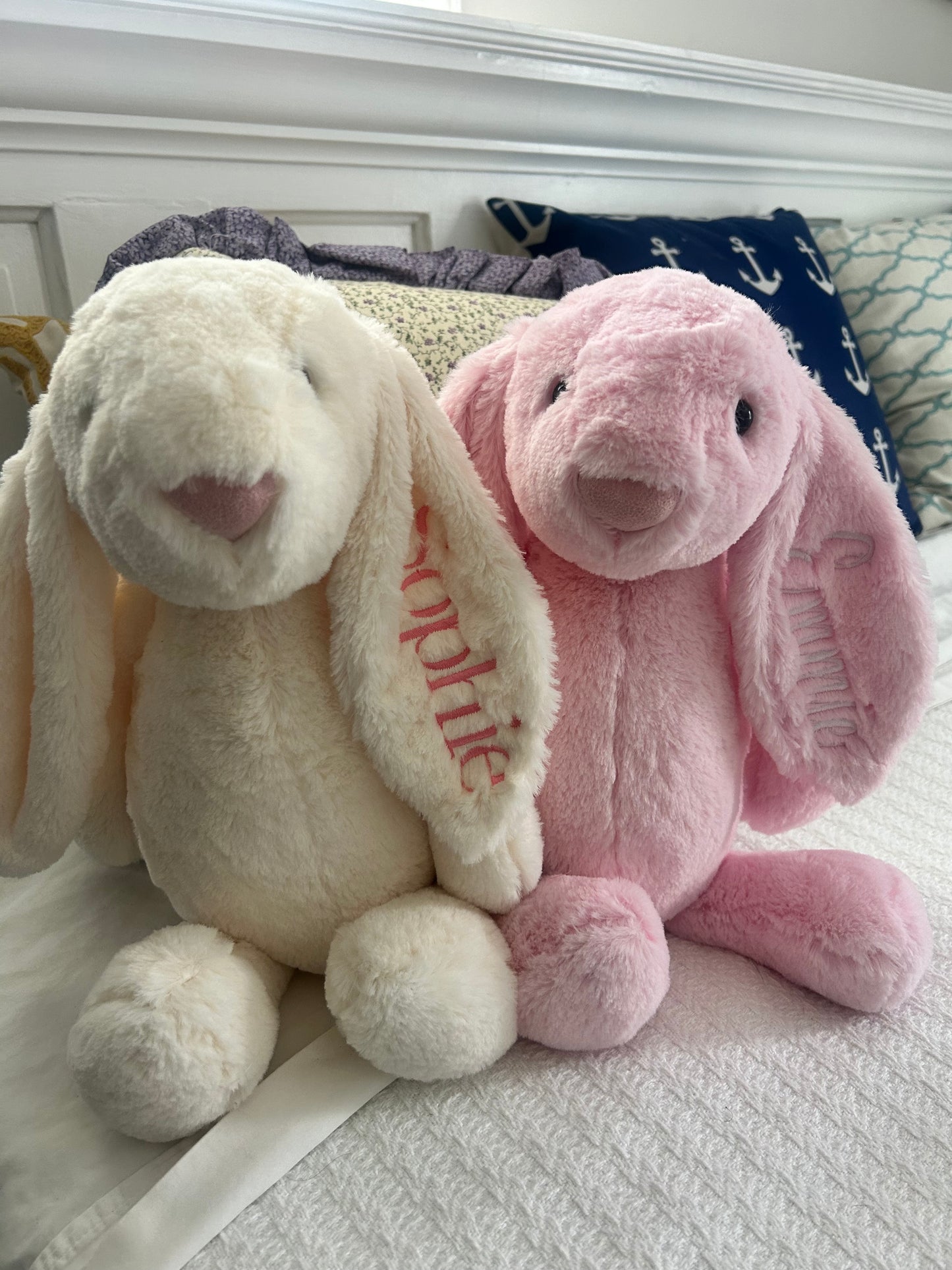 16 Inch Custom Embroidered Bunny