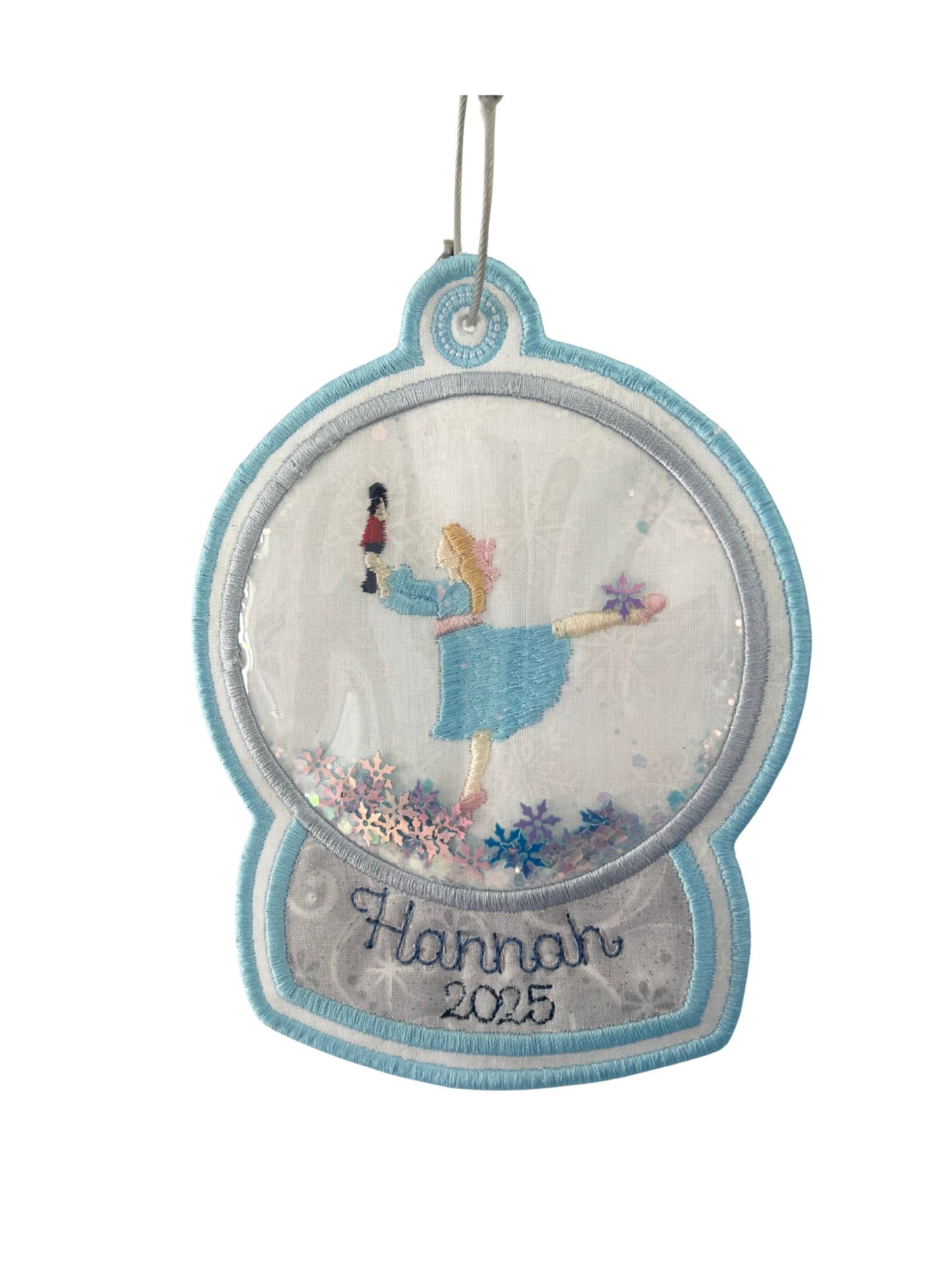 Nutcracker Snow Globe Bag Tag
